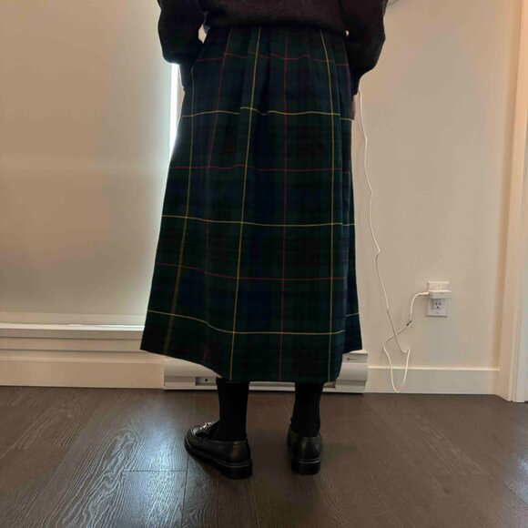 vintage green 100% wool Highland Queen skirt size XS/S - Picture 8 of 12
